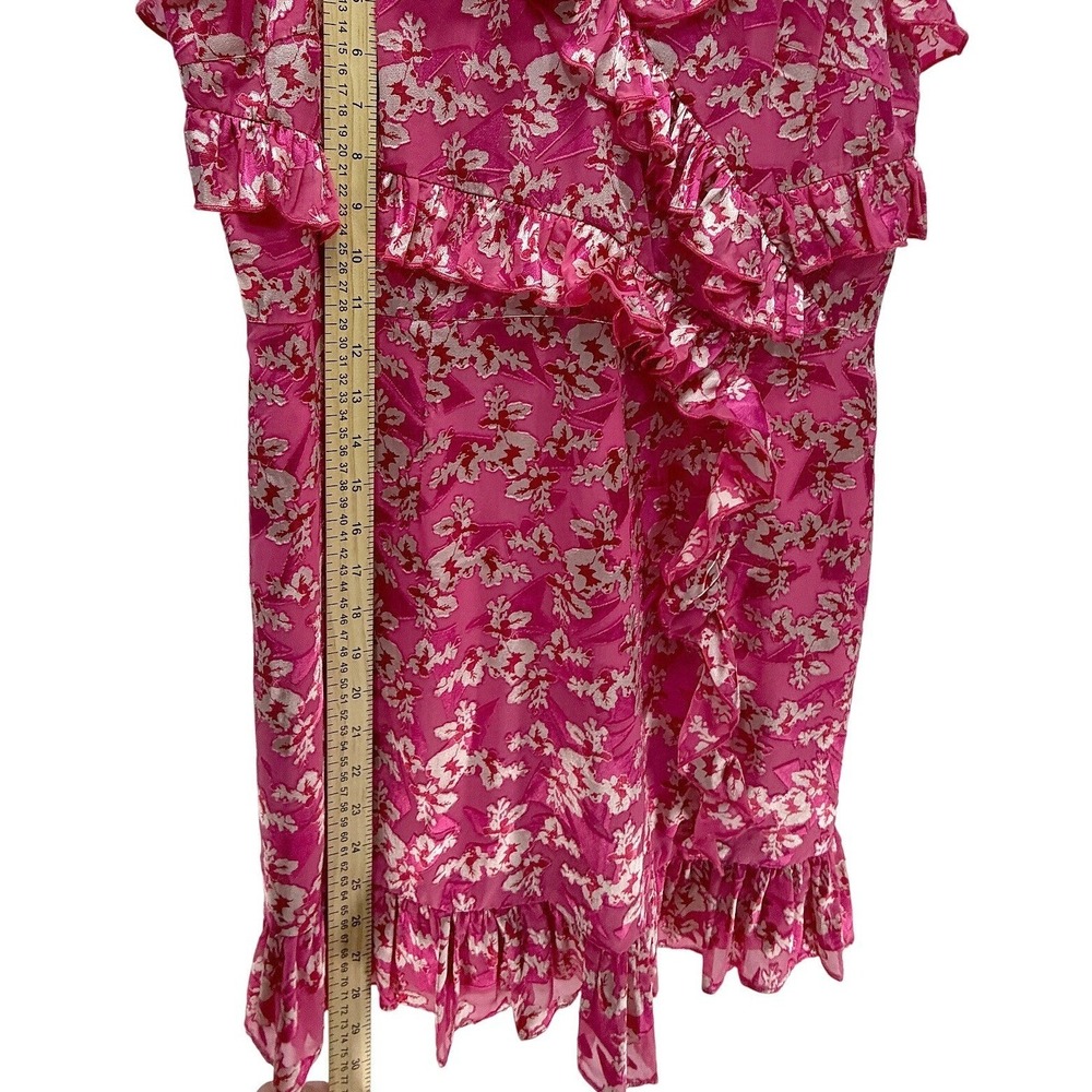 French Connection Pink Floral Ruffle Mini Dress - Picture 12 of 13